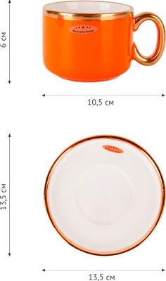 Чашка с блюдцем Nouvelle Royal line. Orange / 1731016