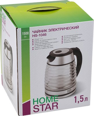 Электрочайник HomeStar HS-1046 / 108854 (черный)
