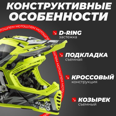 Мотошлем LS2 MX437 Fast 2 Mini Crusher