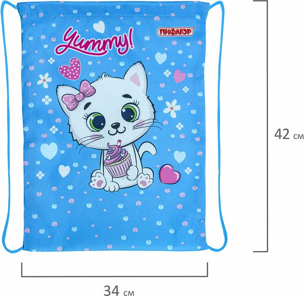 Мешок для обуви Пифагор Yummy Cupcake / 271603