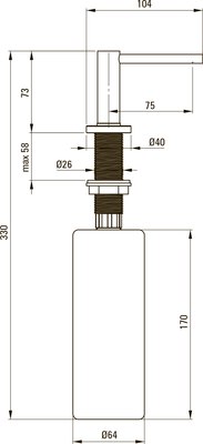 Дозатор для жидкого мыла Deante Aster ZZZ_F0DD