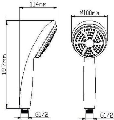Лейка ручного душа Wisent WP011