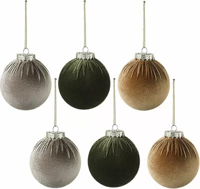 Набор шаров новогодних Tkano New Year Essential Velvet Christmas / TK24-NY_DEC0011 - фото