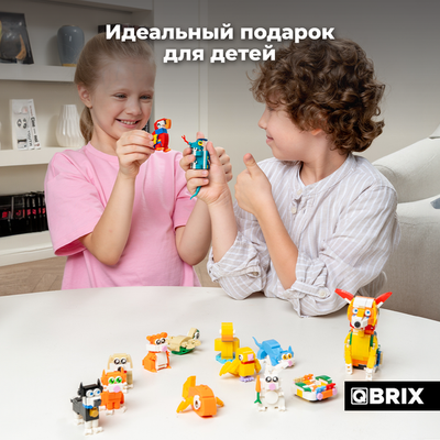 Конструктор QBRIX Kids Домашние животные 12в1 30032