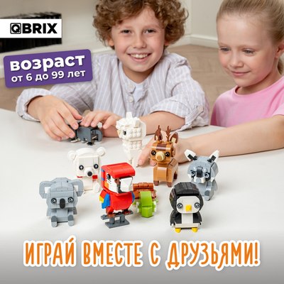 Конструктор QBRIX Kids Зоопарк. Енот 30046