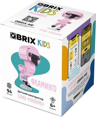 Конструктор QBRIX Kids Зоопарк. Фламинго 30052 - фото