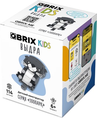 Конструктор QBRIX Kids Зоопарк. Выдра 30056 - фото