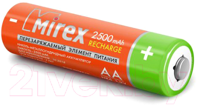 Комплект аккумуляторов Mirex HR6 2500mAh / HR6-25-E4