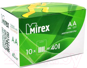 Комплект аккумуляторов Mirex HR6 2500mAh / HR6-25-E4
