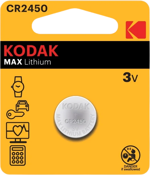 Батарейка Kodak Max Lithium CR2450-BL1 / Б0050401 - фото