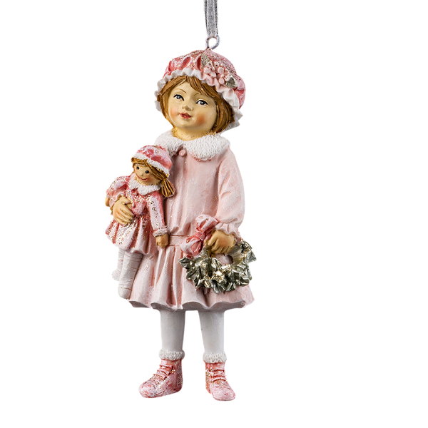 Елочная игрушка Erich Krause Decor. Девочка с куклой зефирная / 58986 - фото