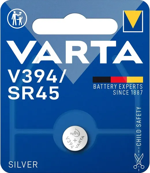 Батарейка Varta 394 SR936SW BL1 Silver Oxide 1.55V 1/10/100 / 394101111 - фото