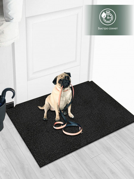 Коврик грязезащитный Shahintex Icarpet Практик антискользящий 60x90 / 845804