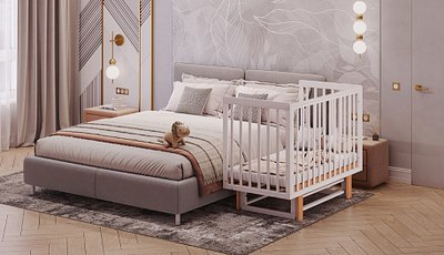 Детская кроватка Polini Kids Simple 341 с маятником / 0003167-11