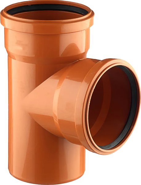Тройник наружной канализации Valfex 110-110 рыжий / 34110110 - фото