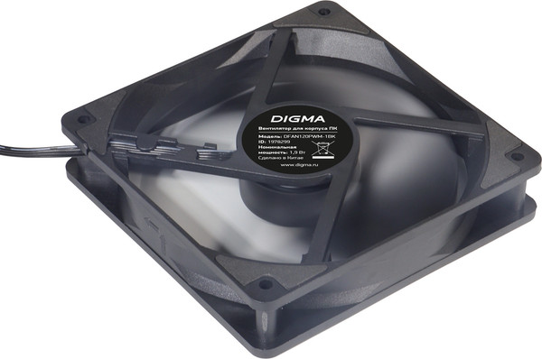 Вентилятор для корпуса Digma DFAN120PWM-1BK