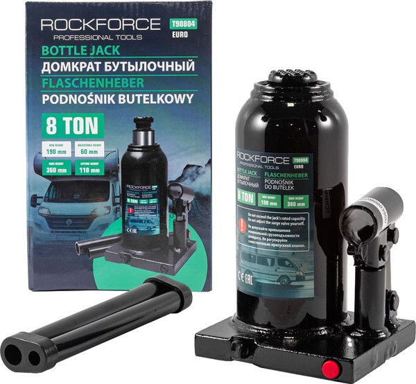Бутылочный домкрат RockForce RF-T90804(Euro)