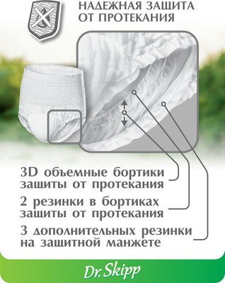 Трусы впитывающие для взрослых Dr.Skipp Standard M-2
