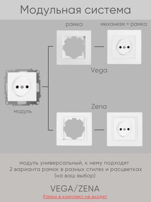 Выключатель El-Bi Zena-Vega / 609-016200-203