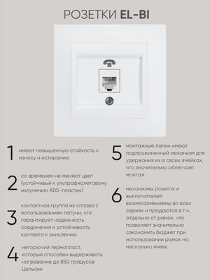 Розетка El-Bi Zena-Vega / 609-016200-221