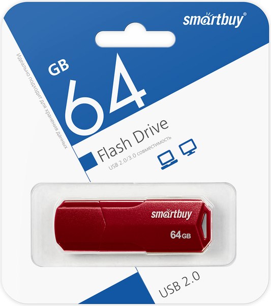 USB flash накопитель SmartBuy Clue 64Gb / SB64GBCLU-BG