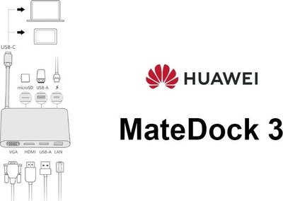 Док-станция для ноутбука Huawei MateDock 3 White CD12 / 55031424