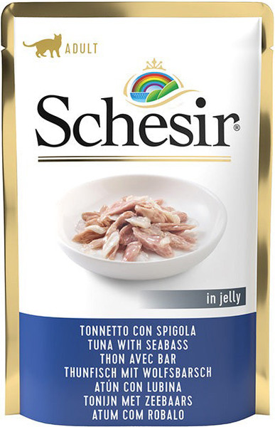 Влажный корм для кошек Schesir тунец и окунь - фото