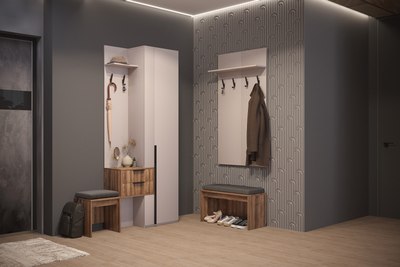 Секция в прихожую Аквилон Чарли №5 с ящиком левый