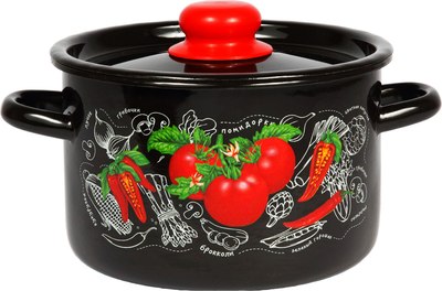 Набор кастрюль СтальЭмаль Помидорки 1с144
