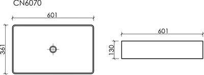 Умывальник Ceramica Nova CN6070MB