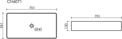 Умывальник Ceramica Nova CN6071MB