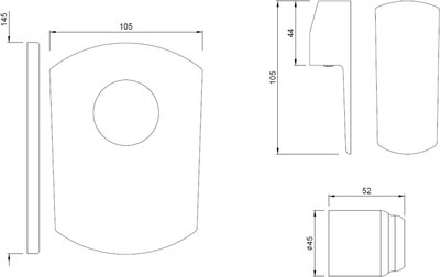 Внешняя часть смесителя скрытого монтажа Jaquar KUP-BLM-35227KPM