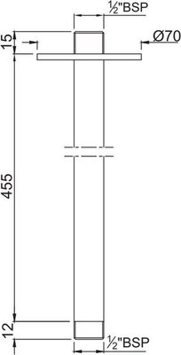 Душевой кронштейн Jaquar SHA-SSF-475L450