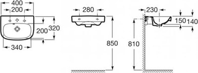 Умывальник Roca Debba 327998000