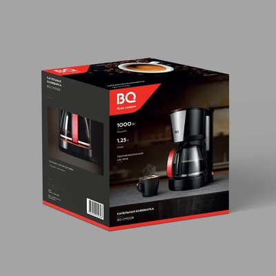 Капельная кофеварка BQ CM1008 (красный/черный)