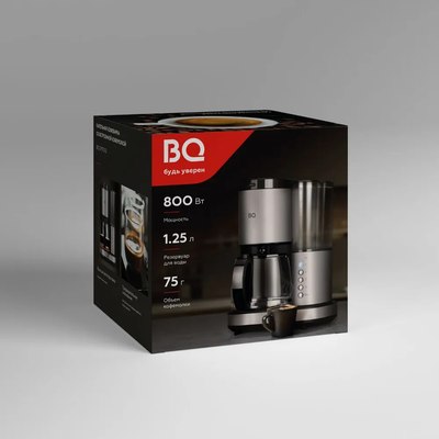 Капельная кофеварка BQ CM7002 (сталь/черный)