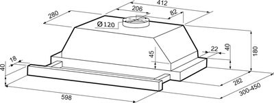 Вытяжка телескопическая Krona Kerry E 600 PB / КА-00008538