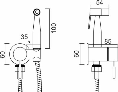 Гигиенический душ РМС SUS129-5-1