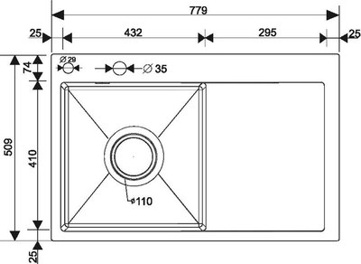 Мойка кухонная РМС MRK-7851G L