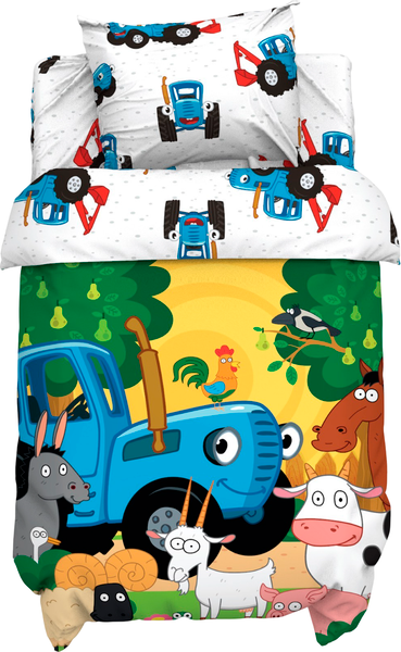 Комплект постельный для малышей Синий трактор Веселая ферма / 7655013 - фото