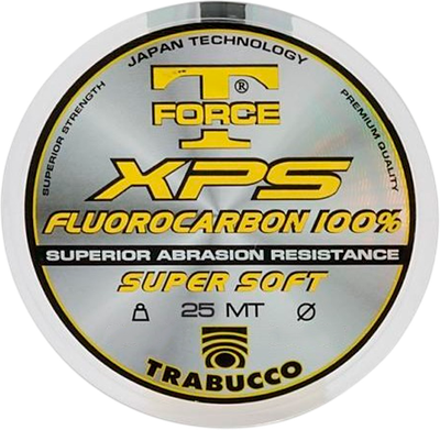 Леска флюорокарбоновая Trabucco T-Force Fluorocarbon 100% 25м 0.20мм / 053-59-200 - фото