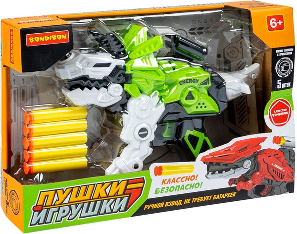 Бластер игрушечный Bondibon Пушки-игрушки Трицератопс / ВВ6506