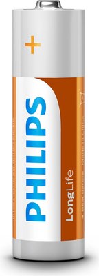 Комплект батареек Philips Longlife Zinc AA R6L4F