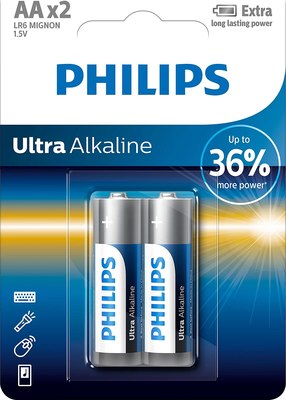 Комплект батареек Philips Ultra Alkaline AA LR6 - фото