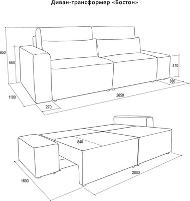 Диван Аквилон Бостон 