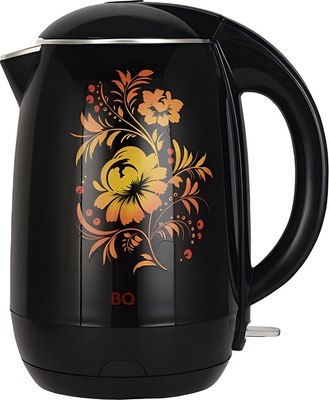 Электрочайник BQ KT1702P (черный/цветы) - фото
