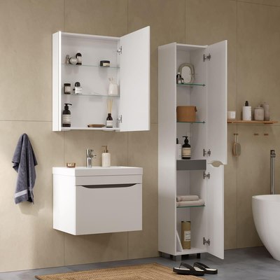 Шкаф с зеркалом для ванной Volna Prime LED 60