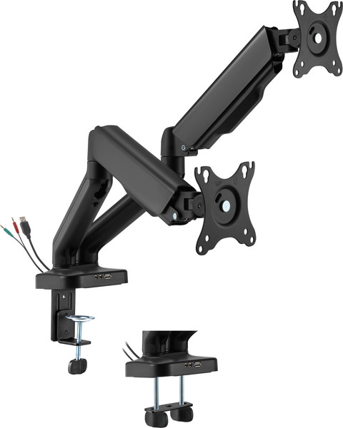 Кронштейн для монитора Ergosmart Power Black DBL U с USB - фото