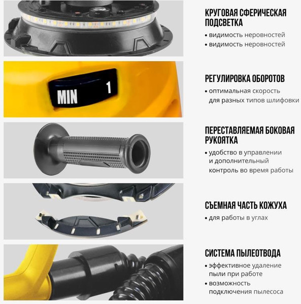 Шлифовальная машина для стен Kolner KWS 900-225L