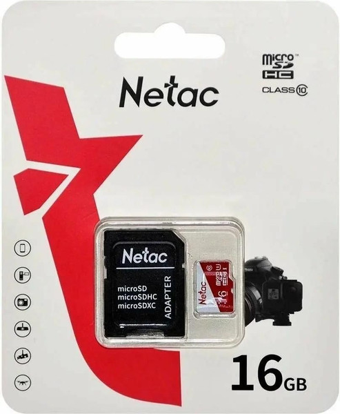 Карта памяти Netac microSDXC P500 ECO 16GB (NT02P500ECO-016G-R)